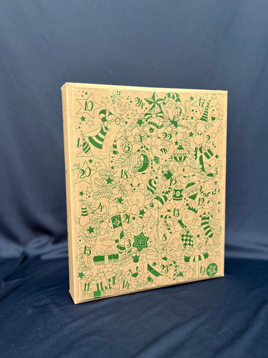Advent Calendar (Green on Kraft)