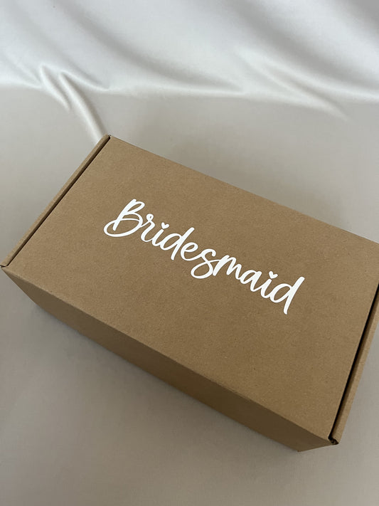 Bridesmaid Vinyl Sticker (White) (200x52mm)