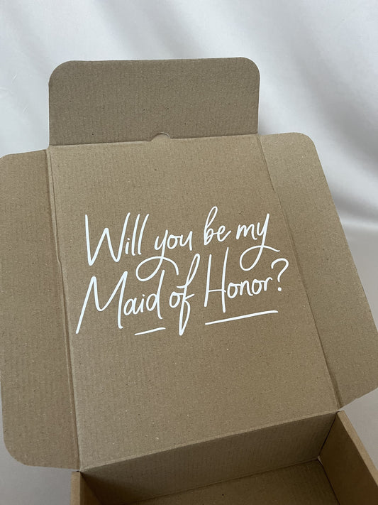 Will You Be My Maid of Honor (White) (200x125mm)