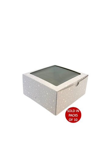 6x6x3" Cake Box (150x150x75mm) (Purple Splash)