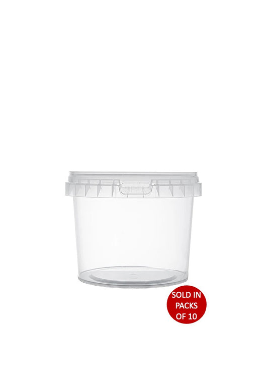 2L Bucket with Lid (Clear) (Pack of 10)