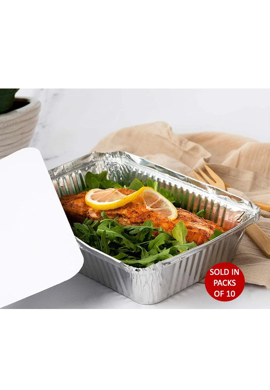 Foil Container & Paper Lid (650ml) (Pack of 10)