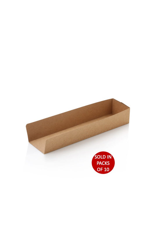 Paper Hot Dog Tray (Kraft) (Pack of 10)