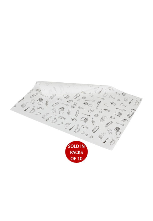 Food Print Greaseproof (420x310mm) (Pack of 10)
