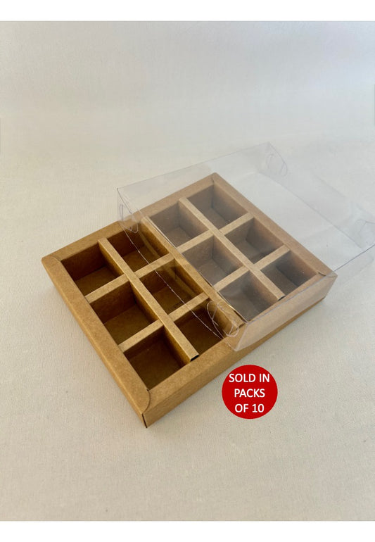 Small Chocolate Box INSERTS ONLYS (Kraft) (Pack of 10)