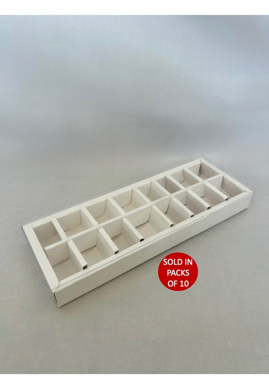 Long Rectangle Chocolate Box INSERTS ONLY (White)