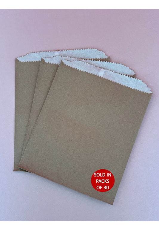 Greaseproof Bag (Duplex Lined) (14x17cm) (Pack of 30)