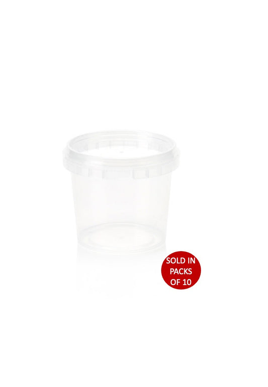 Clear Tamper Proof Tub & Lid (280ml) (Pack of 10)