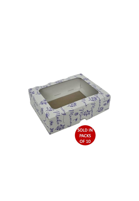 White Biscuit Box with Window (Lilac Mother's Day)