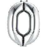 0 Number Balloon (Silver) (86cm)