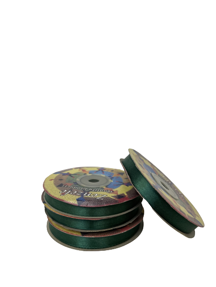 10mm x 30m Satin Ribbon (Dark Green)