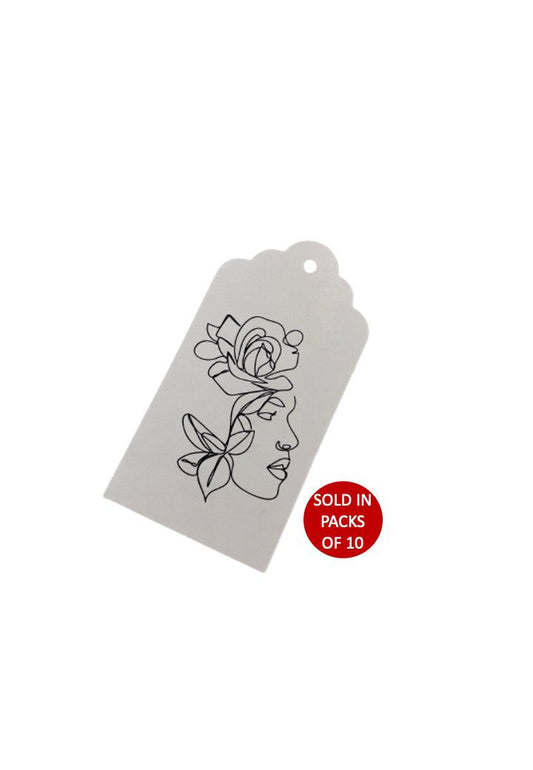 Woman Tag (White)