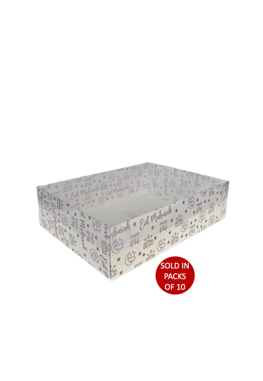White Hamper Box (Gold Eid Mubarak)