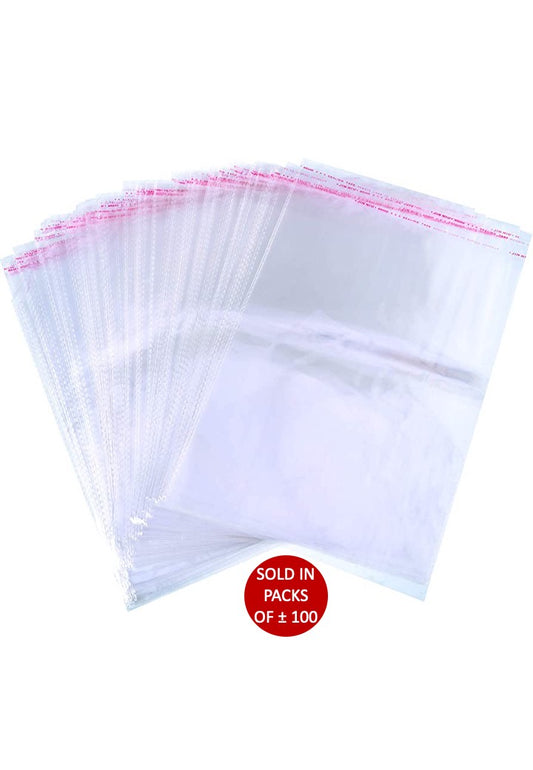 Polyprop Self Seal Bags with Punch Hole 23x37cm