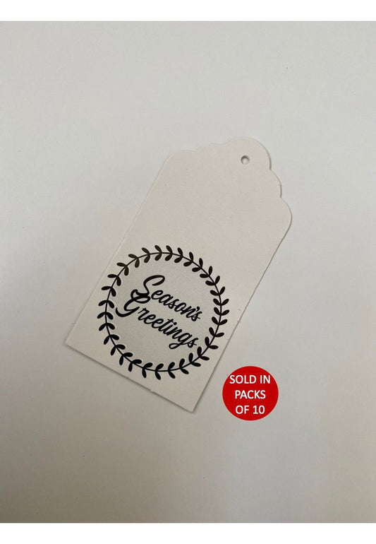 Seasons Greetings Tag (White)