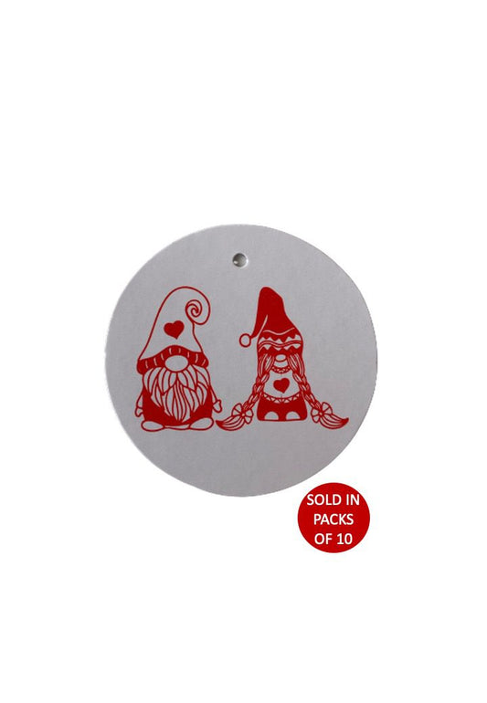 Two Gnomes (Red on White)