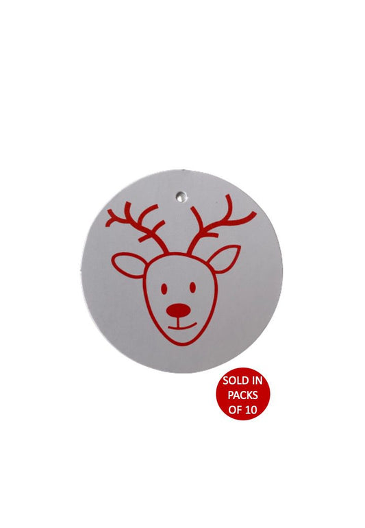 Reindeer (Red on White)
