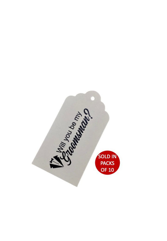 Groomsman Tag (White)