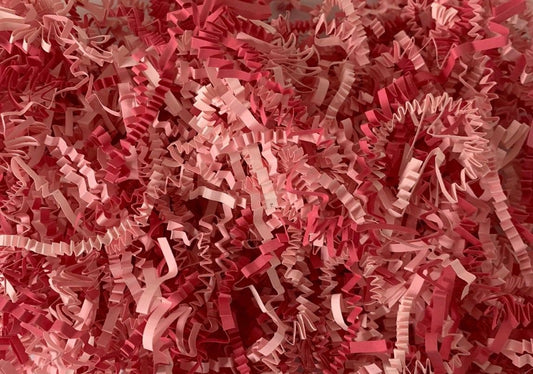 Pink infusion crinkle shredded paper box filler 100 gram packet