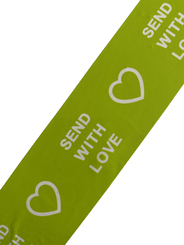 Send With Love Tape (White on Lime)