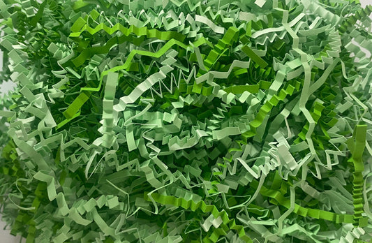 Green infusion crinkle shredded paper box filler 100 gram packet