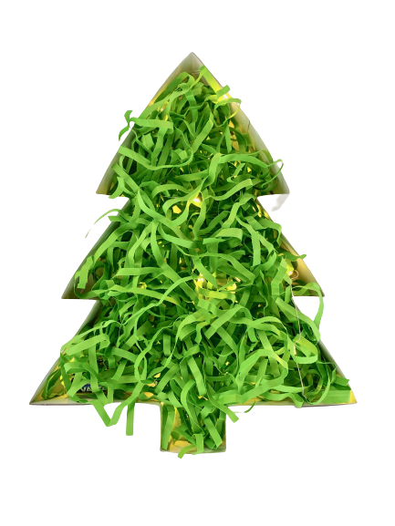 Happy Box Christmas Tree Bundle (Box + Lights + 30g Green Shredded Paper)