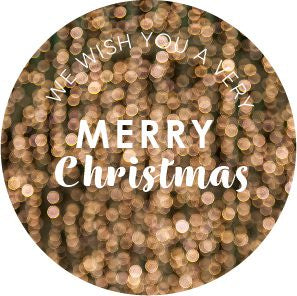 Merry Christmas (Gold) Sticker (Pack of 15)
