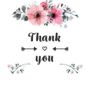 Thank You (Floral) Sticker (Pack of 15)