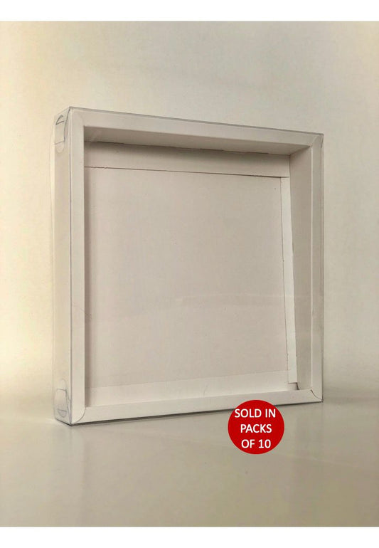 Square Chocolate Box (White) 210x210x30mm (Pack of 10)