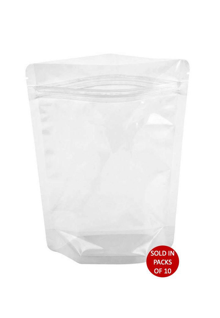 Clear Large stand up pouch