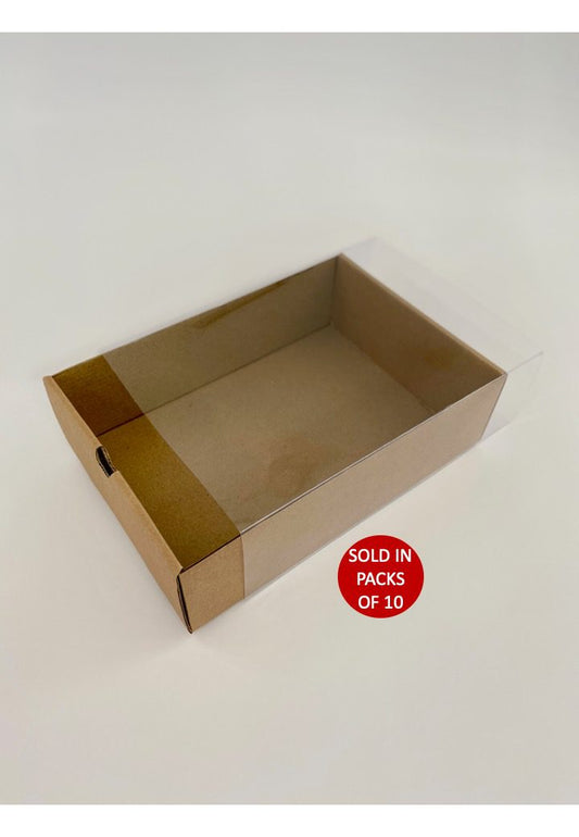 Kraft Sliding Gift Box with PVC Sleeve