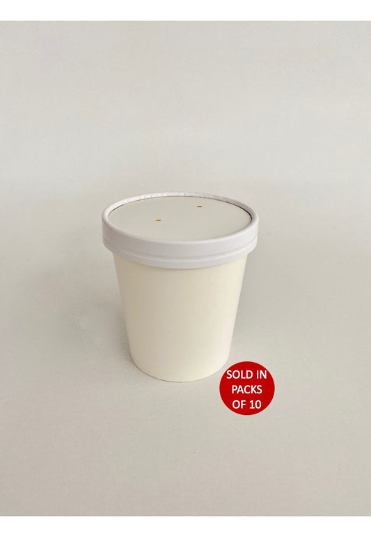 White Ice Cream Tub (500ml) (Pack of 10)