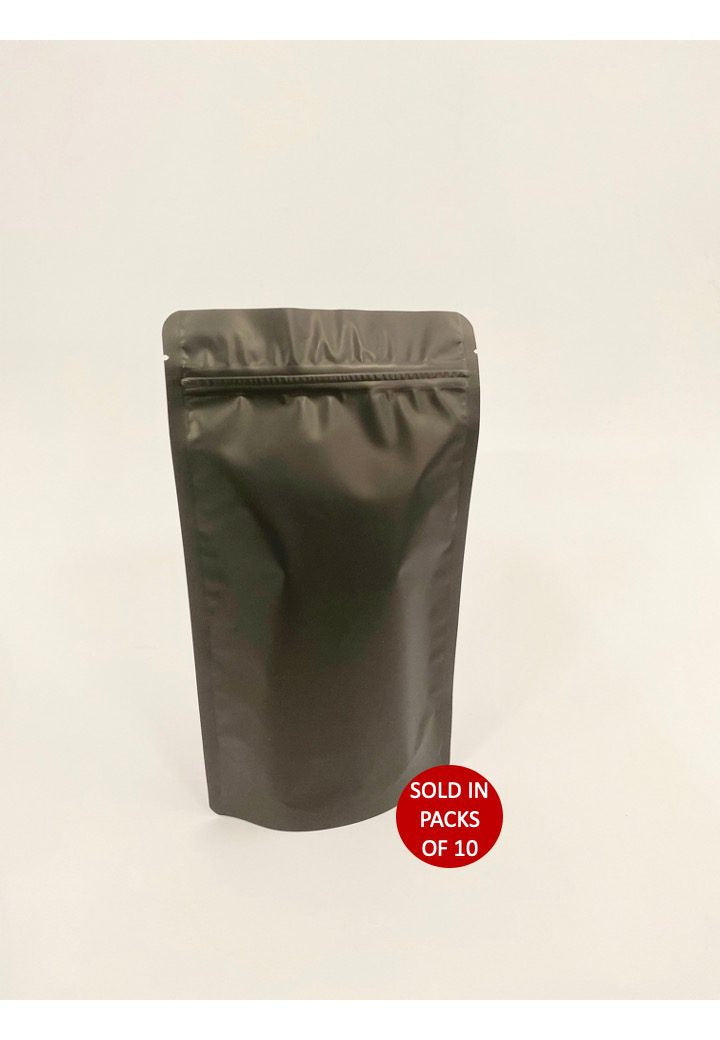 Black stand up pouch 250gram black