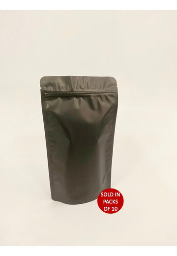 Black stand up pouch 250gram black