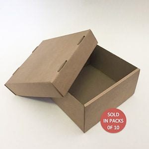 E-Flute Gift Box (Kraft) 200x200x100mm (Pack of 10)