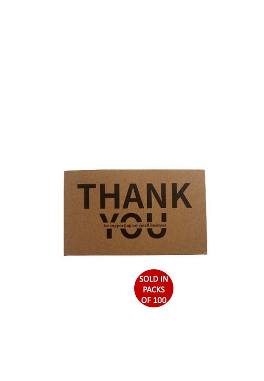 Thank You Card (Kraft) 90x55mm (100)