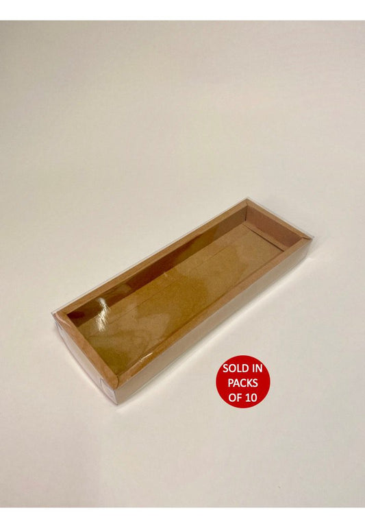 Long Rectangle Chocolate Box (Kraft) 110x305x30mm (Pack of 10)