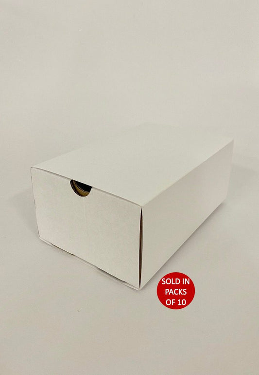 Small White Sliding Gift Box with Sleeve (White)