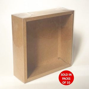 Square Cookie Box (Kraft) 190x190x60mm