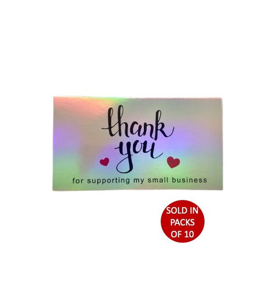 Thank You Card (Holographic) 90x50mm