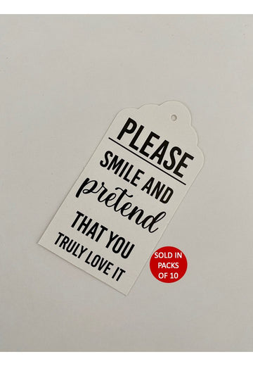 Smile & Pretend Tag (White)