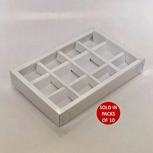Rectangle Chocolate Box INSERTS ONLY (White) (Pack of 10)