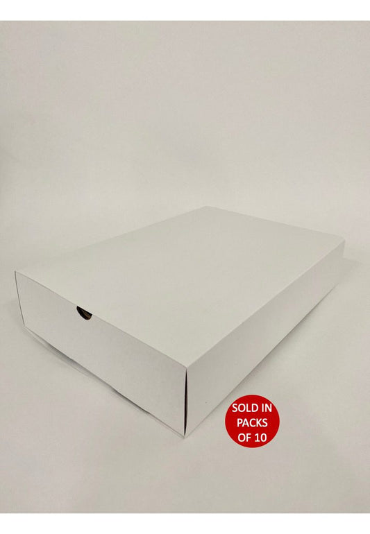 Large White Sliding Gift Box With Sleeve (White)
