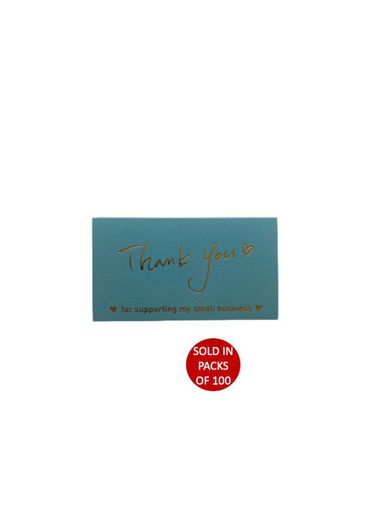 Thank You Card (Blue) 90x50mm (100)