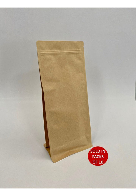 Kraft Flat Bottom Pouch (1kg)