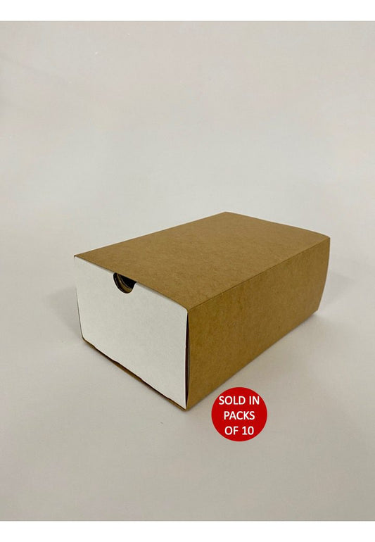 Small White Sliding Gift Box with Sleeve (Kraft)