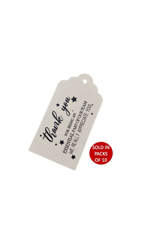 We Appreciate You Tag (White) (Pack of 10)