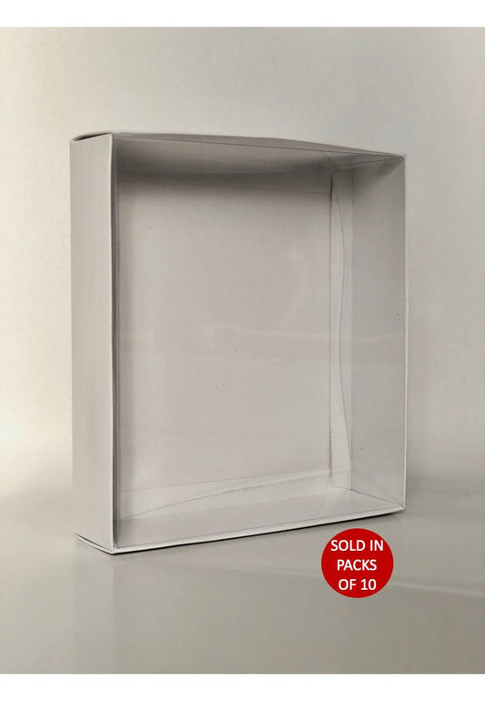 White Box with PVC Lid 210x190x53mm (Pack of 10)