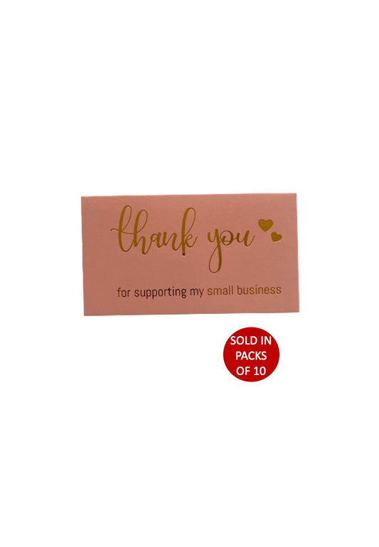 Thank You Card (Pink) 90x50mm