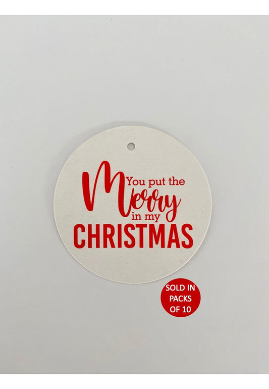You Put The Merry Tag (Red on White)